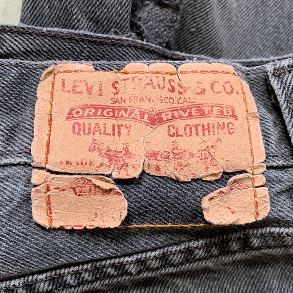 Mens Levi’s 560 comfort fit vintage distressed jeans 34/36 black - Picture 6 of 8